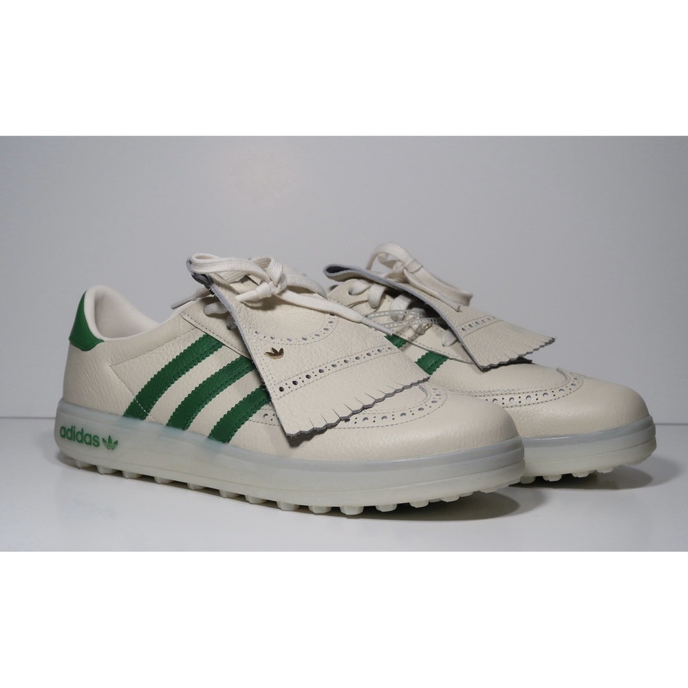adidas Coursecup Men's Golf Shoes White/Green Leather Spiked US 11